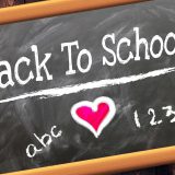 Blackboard with the words "back to school"