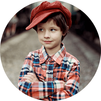 Child with red hat
