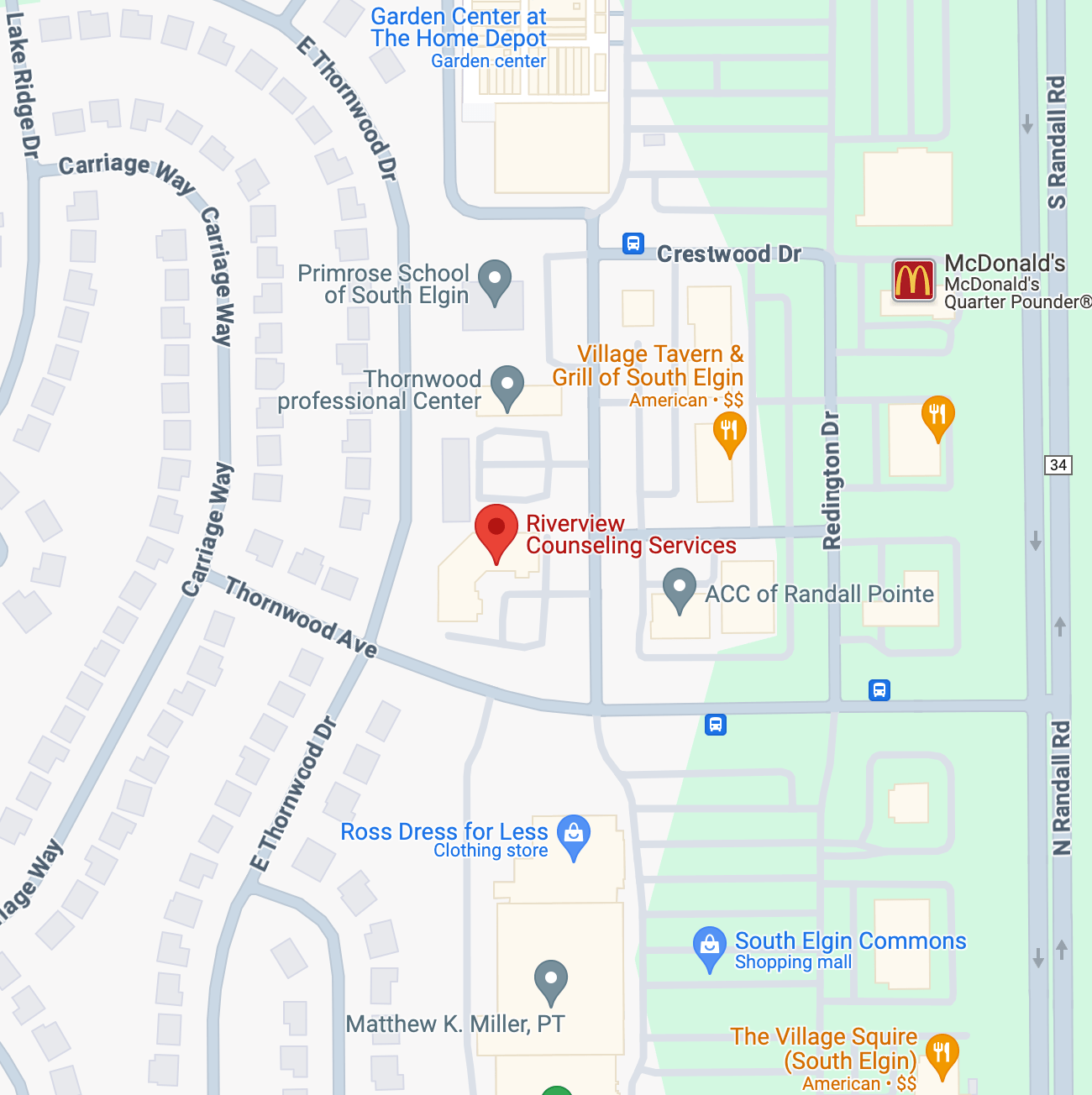 Google map of our office in South Elgin