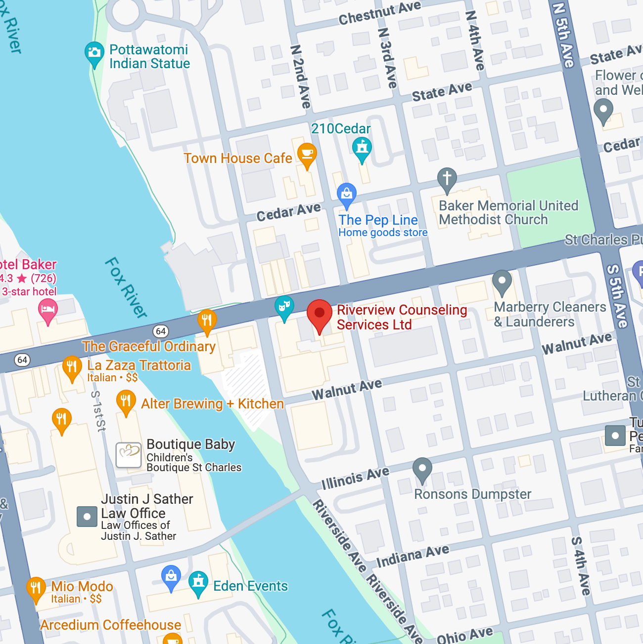 Google Map of Our St. Charles Office
